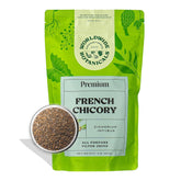 Worldwide Botanicals empaque frontal de chicoria, aspecto atractivo y claro