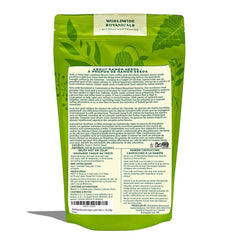 Worldwide Botanicals taza servida de ramón preparado, bebida con aspecto tostado y aroma atractivo