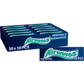 Wrigley's Airwaves primer plano del envase frontal mostrando el diseño y frescura