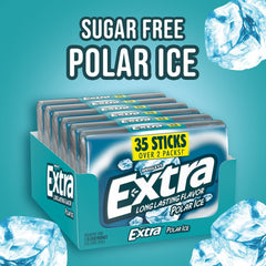 WRIGLEY'S EXTRA textura del chicle en primer plano con aspecto masticable duradero