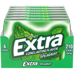WRIGLEY'S EXTRA frente del pack mostrando 6 envases, conveniencia inmediata