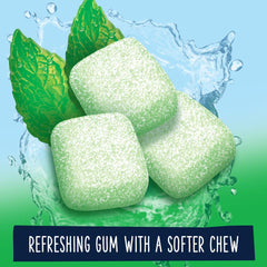 WRIGLEY'S EXTRA primer plano de cristales en la superficie, activan sabor inmediato