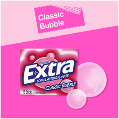WRIGLEY'S EXTRA close-up de textura del chicle, muestra aspecto masticable y apetecible