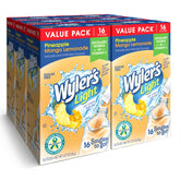 Wyler's Light frente del empaque mostrando 96 porciones y sabor piña mango limón, práctico