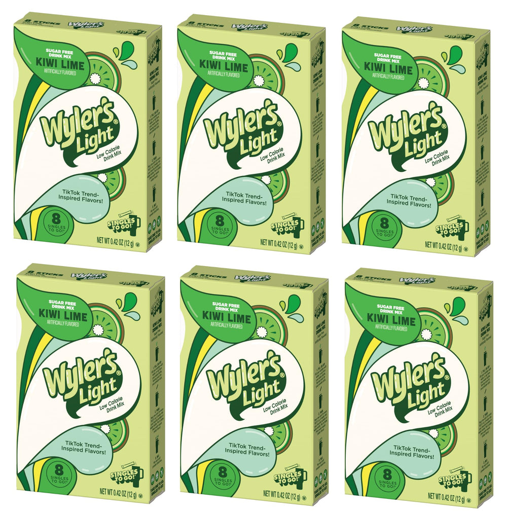 Wyler's Light frente del empaque mostrando cajas apiladas y conveniencia