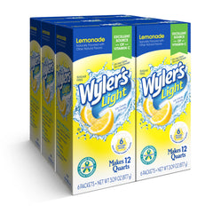 Wyler's Light frente del empaque mostrando cantidad y sabor, conveniencia instantánea