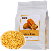 WZQLAOYS paquete frontal mostrando mango liofilizado y beneficios prácticos