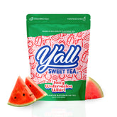 Y'all Sweet Tea empaque frontal mostrando el sabor sandía y facilidad de preparación