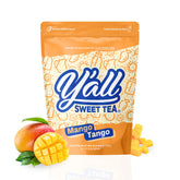 Y'all Sweet Tea paquete frontal mostrando 10 bolsas y ahorro para reuniones