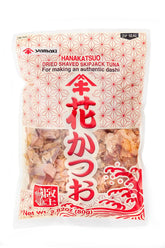 Yamaki empaque frontal mostrando copos Hana-Katsuo y presentación auténtica