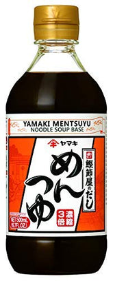 Yamaki Men Tsuyu botella frontal muestra presentación y rendimiento