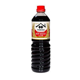 Yamasa botella frontal 34 oz mostrando la etiqueta y beneficios de sabor