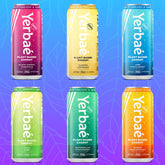YERBAÉ pack frontal de 12 latas mostrando variedad de sabores y conveniencia