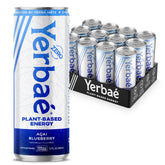 YERBAÉ lata frente mostrando diseño y sabor acai blueberry, refresca al instante