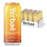 YERBAÉ lata frente con mango y maracuyá, aspecto refrescante y sin calorías