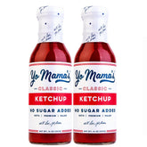 Yo Mama’s ketchup frontal mostrando envase doble y apariencia apetecible