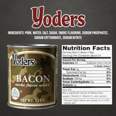 Future Essentials Yoder's textura del tocino en lata con aspecto ahumado y apetitoso