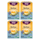 Yogi Bedtime frontal de la caja mostrando diseño y certificaciones orgánicas, transmite confianza