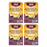 Yogi caja frontal Blackberry Apple Cider con diseño y beneficios visibles