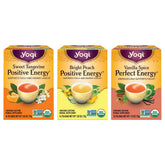 Yogi empaque frontal mostrando las tres cajas y variedad