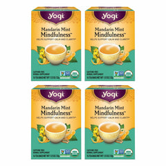 Yogi mandarin mint packaging frontal mostrando diseño y beneficios