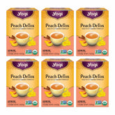 Yogi Peach DeTox front packaging mostrando diseño y beneficio orgánico