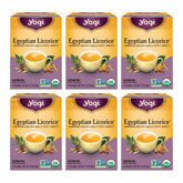 YOGI TEA frente del paquete mostrando diseño y ventaja orgánica