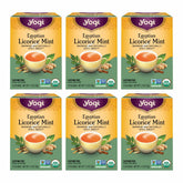 YOGI TEA frente del paquete mostrando la mezcla y beneficios orgánicos