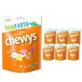 YumEarth empaque frontal mostrando bolsa de 5 oz y diseño orgánico