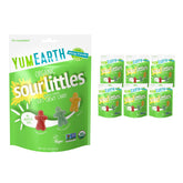 YumEarth empaque frontal mostrando bolsa resellable y beneficios