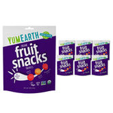 YumEarth frente del paquete muestra orgánica y beneficios saludables