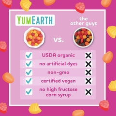 YumEarth paquete abierto con bolsitas individuales listas para consumo