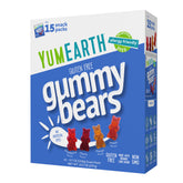 YumEarth frente del empaque mostrando caja y beneficios