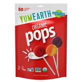 YumEarth empaque frontal con 50 paletas, opción sin alérgenos