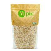 Yupik paquete frontal mostrando avena orgánica, fácil identificación