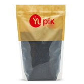 Yupik envase frontal de semillas de sésamo negro, presentación clara y natural
