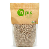 Yupik frijoles navy empaque frontal mostrando etiqueta orgánica y kosher
