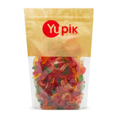 Yupik paquete frontal de gomitas mini mostrando tamaño y diseño