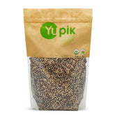 Yupik quinoa tricolor paquete frontal mostrando peso y sello orgánico