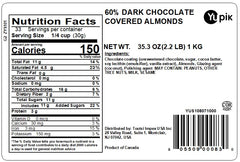 Yupik primer plano de textura del chocolate y almendra, resalta contraste crujiente y cremoso
