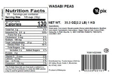 Yupik primer plano de guisantes tostados que resalta su textura crujiente y condimento visible