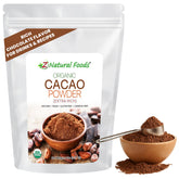 Z Natural Foods paquete frontal del cacao en polvo mostrando marca y tamaño 5 lb
