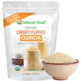 Z Natural Foods frente del paquete mostrando 1 libra y sello orgánico, almacenamiento práctico