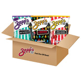 Zapp's frente del paquete con tres bolsas, conveniencia y variedad