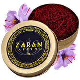 Zaran Saffron frente del paquete mostrando envase compacto y frescura