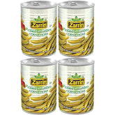 Zarrin envase frontal de cornichons mostrando etiqueta y peso útil
