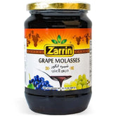 Zarrin pekmez de uva frasco frontal mostrando etiqueta y cantidad 900 g, ideal para despensa