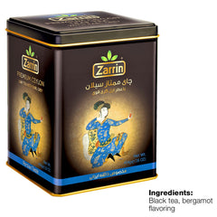 Zarrin taza humeante de té Earl Grey en uso, demuestra aroma cítrico y cuerpo equilibrado