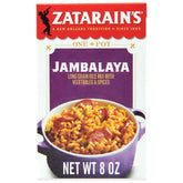 Zatarain's empaque frontal mostrando mezcla jambalaya lista para cocinar