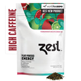 Zest empaque frontal mostrando la mezcla y beneficios